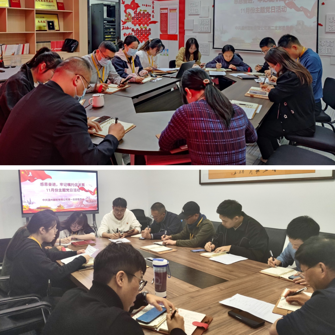 感恩奮進，牢記囑托促發(fā)展丨面粉公司開展11月份主題黨日活動